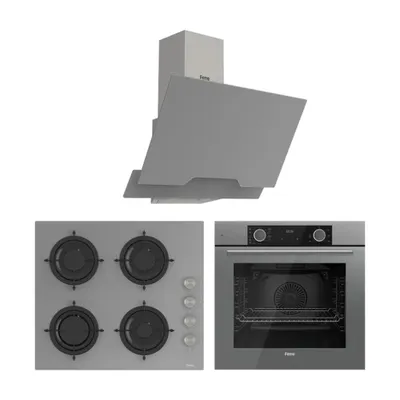 Ferre Fryart CS D065 - CS208 - XE63CPR 3'lü Siyah Ankastre Set