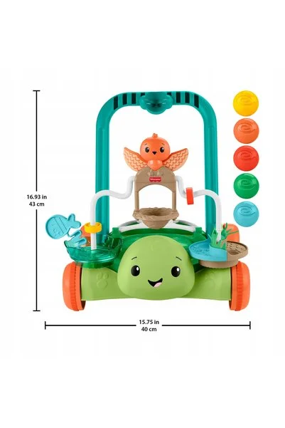 FISHER PRICE Fisher-Price Turtle Activity Walker-Push Walker 2'si 1 Arada Jkd63
