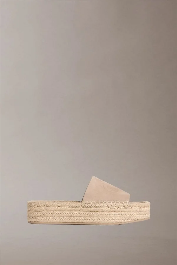 Calvin Klein Flatf Espa Mule Nub Women's Espadrilles Beige Bej
