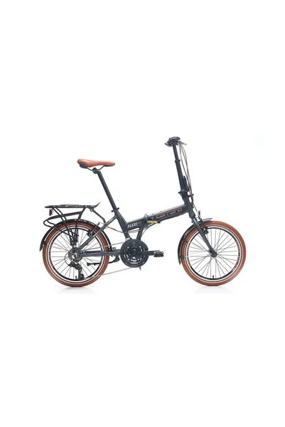 Carraro Flexi 121 Katlanır Bisiklet Mat Andrasit-Gri/Sarı
