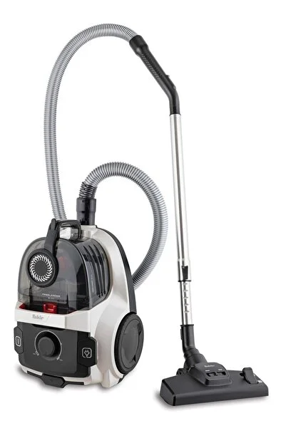 Fakir Freelander Toz Torbasız Elektrikli Süpürge Beyaz, 890 W Güç, 2 L Toz Haznesi, HEPA 13 Filtre, Siklon Filtreleme, Ayarlanabilir Emiş Gücü, 5 Metre Kablo, Halı ve Sert Zemin Temizleme Makinesi