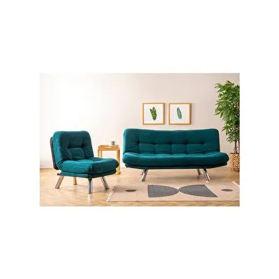 Futon Pafu Hippo Petrol Koltuk Takımı