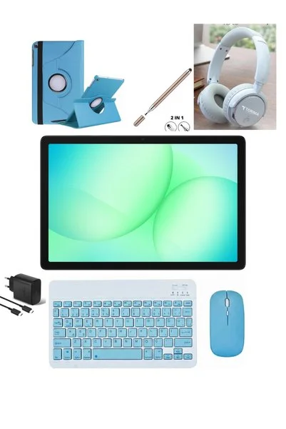 Samsung Galaxy Tab A11+ 11 inç 8gb 256gb tablet +kılıf+klavye+mouse+ wıreless kulaklık (HEDİYE KALEM)