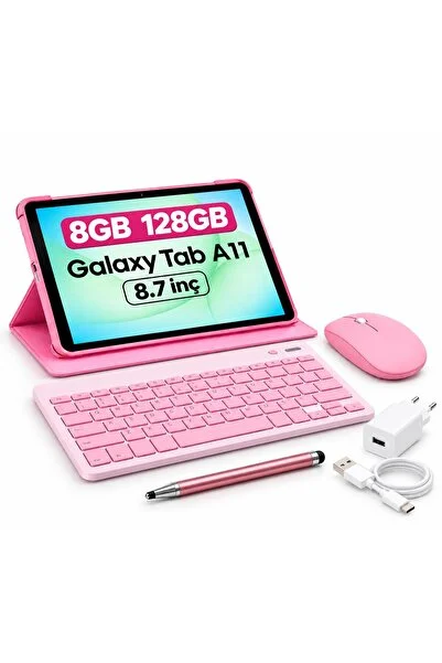 Samsung Galaxy Tab A11 8GB 128GB 8,7' TABLET+KILIF+KLAVYE+MOUSE+ŞARJ ALETİ(KALEM HEDİYELİ)