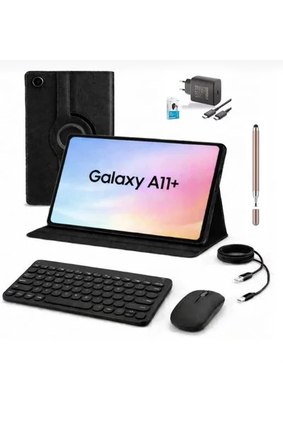 Samsung Galaxy Tab A11 Plus 11'' 6-128 GB TABLET+KIRILMAZCAM+KILIF+KLAVYE+MOUSE+ŞARJ BAŞLIK+(KALEM HEDİYE)