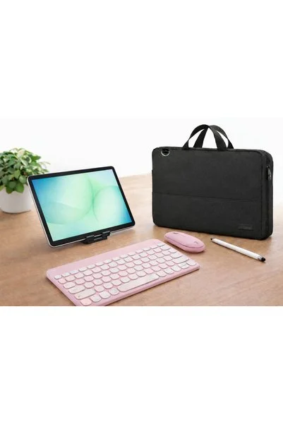 Samsung Galaxy Tab A11+ PLUS 6gb 128gb 11'' TABLET+BEYAZ KALEM+PEMBE KLAVYE MOUSE SET+ÇANTA