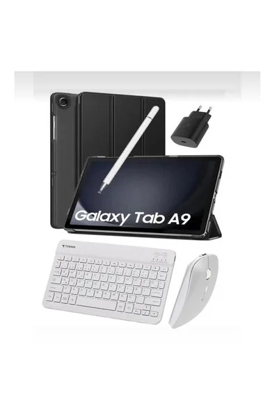 Samsung Galaxy Tab A9 4gb 64gb 8.7" Tablet Kalem Kılıf Adaptör Klavye Mouse Grafit ( Türkiye Garantili)