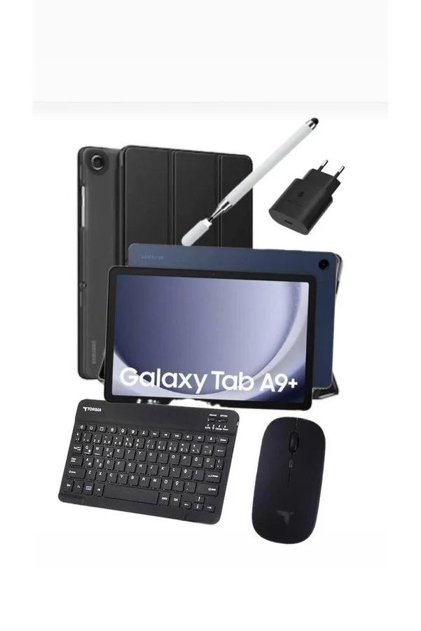 Samsung Galaxy Tab A9 Plus 6gb 128gb 11 İNÇ (KALEM HEDİYE) Kılıf Başlık Cam Klavye Mouse Türkiye Garantili