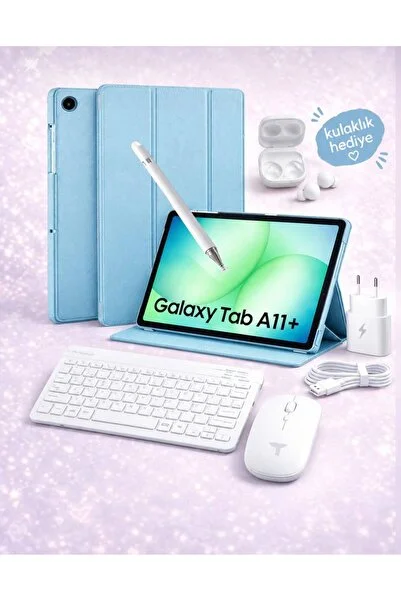 Samsung Galaxy Tab A9 Plus 8gb 256gb Tablet Kalem Kılıf Başlık cam Klavye Mouse ( Türkiye Garatili)