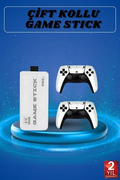 northcity n Game Stick 4K Retro Çift Kollu Atari Konsolu - 20.000+ Oyun, Beyaz Tasarım