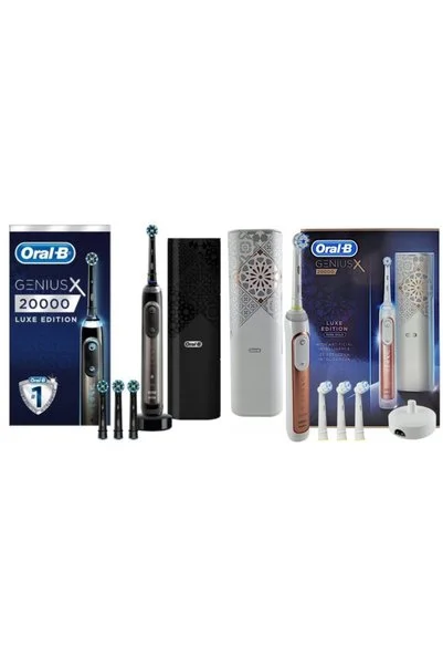 Oral-B Genius X 20000 Luxe Edition Anthracite Grey/ Geniusx Rose Gold Artificial Intelligence Sevgili Seti