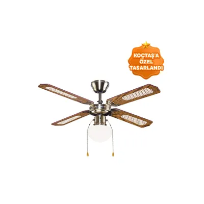 GOOD HOME Ahşap Kanat Tavan Vantilatörü 107 cm 1XE27