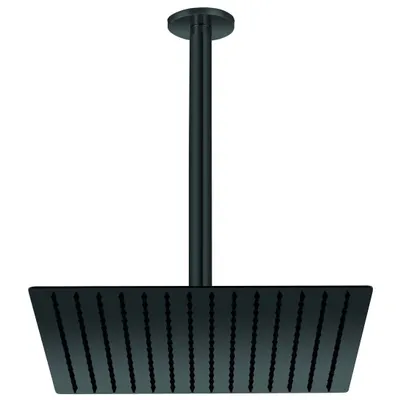 GPD ADS21-S Kare Slim Metal 30x30 cm Siyah Ankastre Duş Başlığı