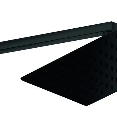 GPD ADS29-S Kare Slim Metal 25x25 cm Siyah Ankastre Duş Başlığı