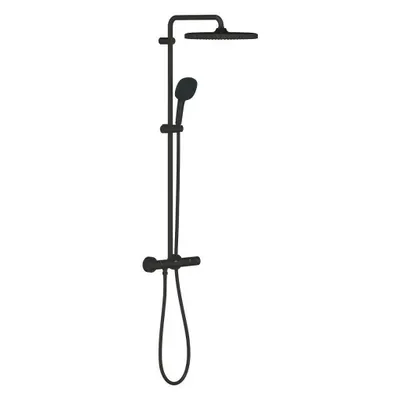 Grohe 266892431 Mat Siyah Tempesta Cube Termostatik Duş Bataryalı Duş Sistemi