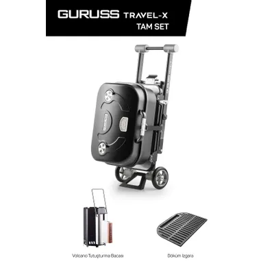 Guruss Travel-x Taşınabilir Mangal Tam Set Siyah