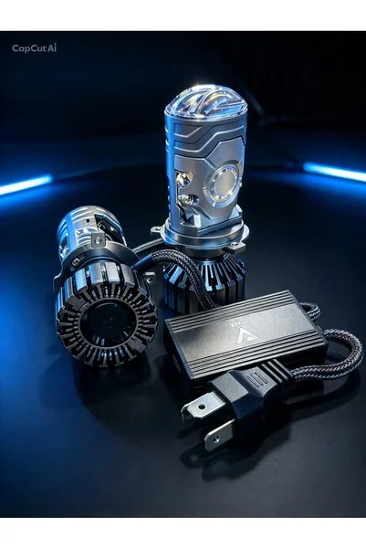 FORTİCO H4 LED Xenon Ampul SilverPRAGON 25.000 Lümen Mercekli Turbo Fan Soğutmalı Yüksek Işık Güçlü Far Lambası
