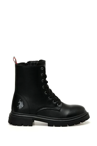 U.S. Polo Assn. HALLES 3PR Siyah Kadın Biker Bot