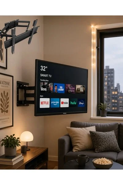 Epilons Hareketli Tv Duvar Askısı 32 55 İnç Döner Eğimli Televizyon Aparatı
