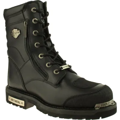 Harley Davidson Riddick 025M100552-B14-09 Siyah Deri Erkek Bot