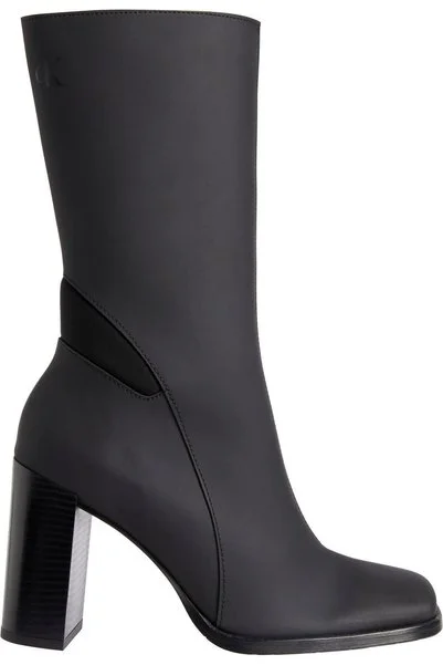 Calvin Klein HEEL ZIP BOOT LTH WN Kadın Siyah Bot
