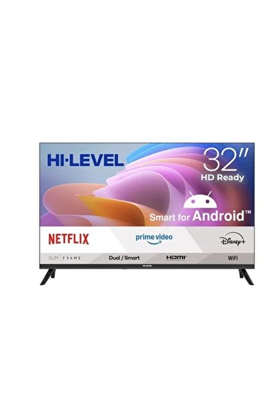 Hi-Level Hi Level HL32HMLN-A14S 32" Frameless HD Ready Android 14 Smart TV