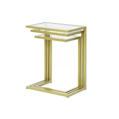 Hitit Dekorasyon Bruc Gold Metal 3'lü Zigon Sehpa