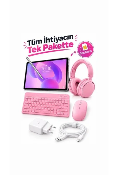 LENOVO Idea Tab 8GB 128GB 11" 2.5K SİM KARTLI TABLET+KILIF+KALEM+BAŞLIK+KLAVYE+MOUSE+KULAKLIK Türkiye Garantili