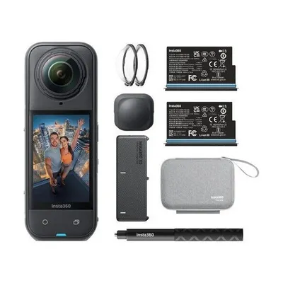 Insta360 X5 Siyah Aksiyon Kamerası - Essentials Kit