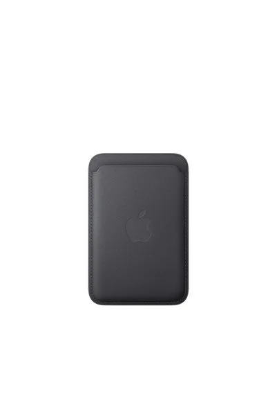 Apple iPhone için MagSafe özellikli Mikro Dokuma Cüzdan - Siyah