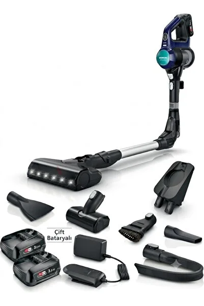 Siemens iQ500 Premium Çift Bataryalı 80 Dk ya Kadar Kullanım Dikey Süpürge