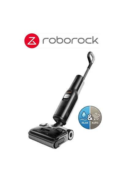 Roborock Islak Kuru Akıllı Dik Süpürge Kir Algılama, Sıcak Suyla Kendi Kendini Temizleme ve Kurulama