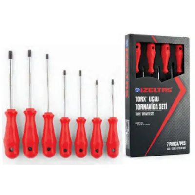 İzeltaş Torx Uçlu Tornavida Seti 7 Parça