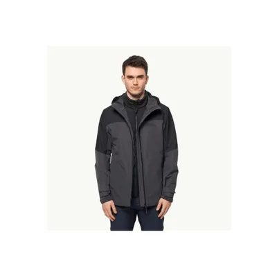 Jack Wolfskin Glaabach 3 In 1 Jkt Erkek Siyah Outdoor Mont