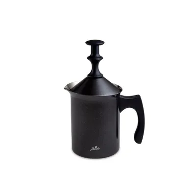 Jumbo Timeless Venti Siyah Çelik Süt Köpürtücü 400 ml