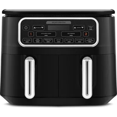 Karaca Air Pro Cook Duo Ev Yemeği XXXL 4+4 lt Black Chrome Airfryer