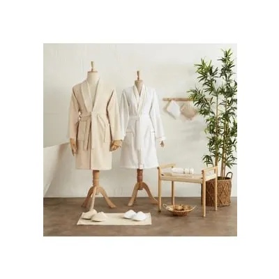 Karaca Home Glory Lurex 9 Parça Gold Bej Aile Banyo Seti