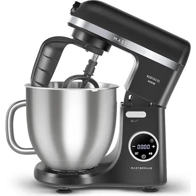 Karaca Mastermaid Chef Ultra D2000 W Dijital Ekranlı 7 lt Matte Black Siyah Hamur Yoğurma Makinesi