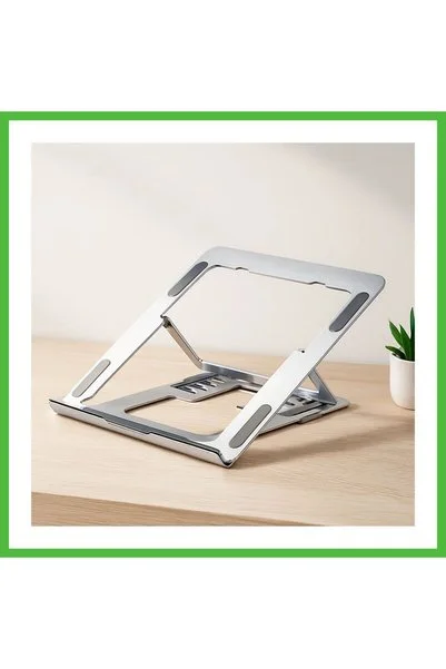 VAVENİ Katlanabilir Alüminyum Laptop Stand 6 Açılı Gümüş ARZ
