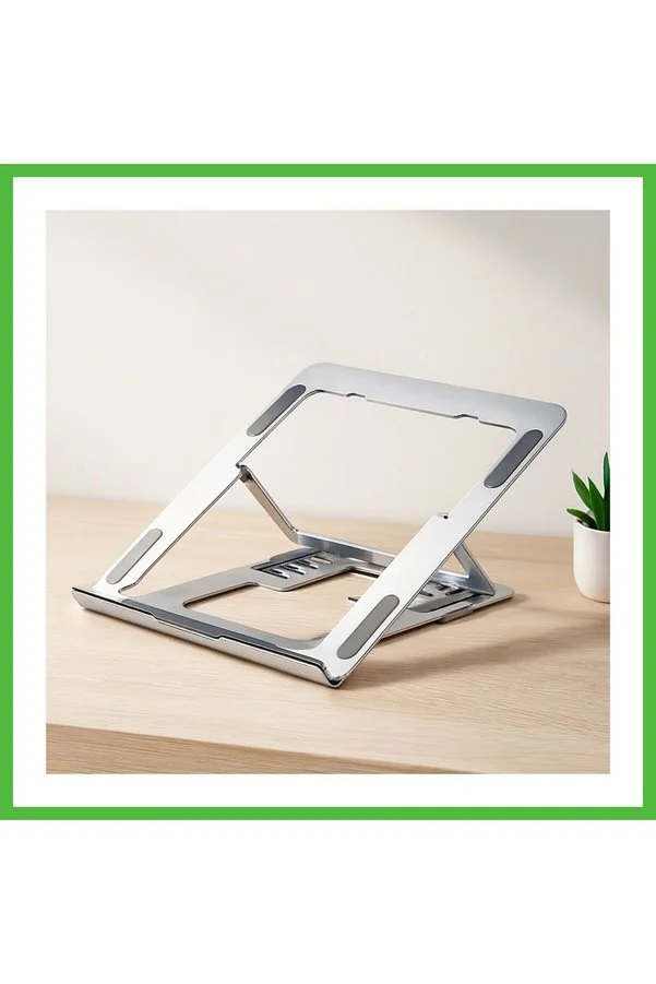 VAVENİ Katlanabilir Alüminyum Laptop Stand 6 Açılı Gümüş ARZ
