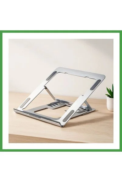 Bezos Katlanabilir Alüminyum Laptop Stand 6 Açılı Gümüş SOI