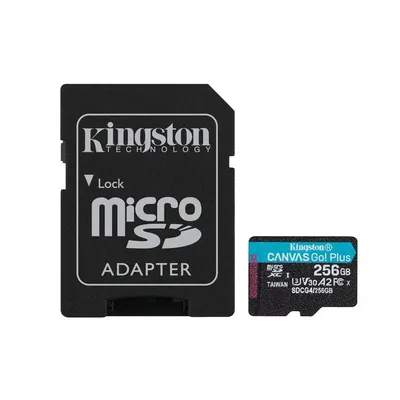 Kingston Canvas Go Plus SDCG4/256GB Class 10 UHS-I U3 A2 V30 256 GB Micro SD Kart