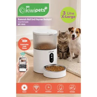 Kiwi KPF-10565 Kameralı Evcil Hayvan Besleyici
