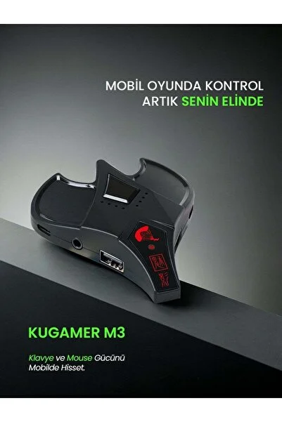 mucize Kugamer M3 Pubg Mobile Klavye Mouse Konsol Dönüştürücü Silah Tanıma 2025 Model Pro Sürüm