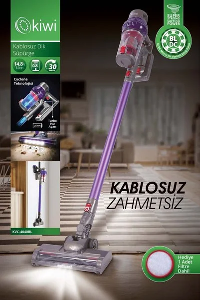 Kiwi Kvc-4040 BLDC Kablosuz Dikey Süpürge Mor - PH