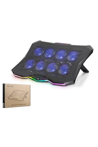 evimdeyokyok Laptop Soğutucu 8 Fan Rgb - Siyah DCXAA3