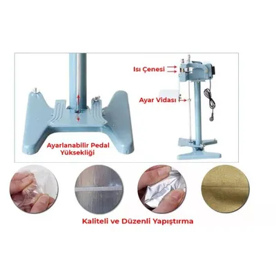 Lavion PFS-350 Pedallı Ayak Basmalı 35 cm Poşet Ağzı Kapama Yapıştırma Makinesi