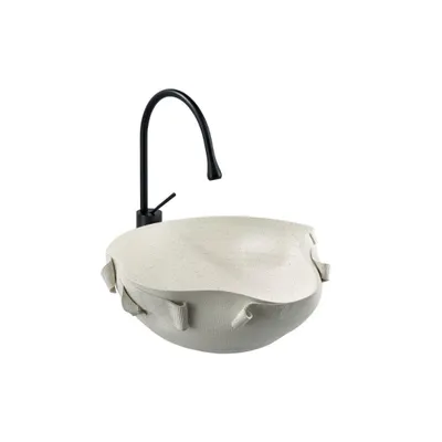 Lena EY-9102 Mat Beyaz Tezgahüstü Lavabo