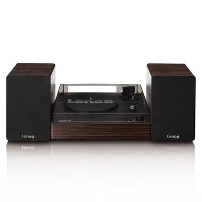Lenco LS-200 Ahşap Harici Hoparlörlü Bluetooth Pikap