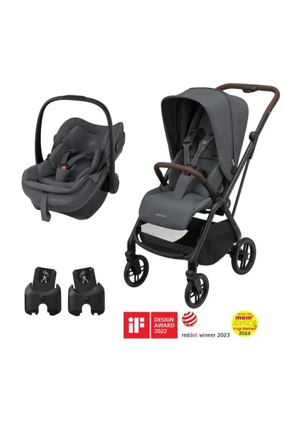 MAXİ-COSİ Leona2-Pebble Slide Pro Tek Elle Katlanabilen Çift Yönlü Seyahat Sistem Bebek Arabası Grap